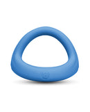 b-Vibe Snug Ring Tri-Sling Silicone Cock-and-Ball Sling in blue, designed for support and comfort.