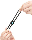 Hands demonstrating the b-Vibe Lasso Grip Fully Adjustable Silicone Cock Ring's user-controlled mechanism.