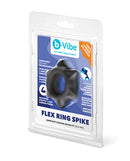 b-Vibe Flex Ring Spike Super Soft Silicone Cock Ring package showing the unique design and texture of the product.