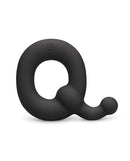 b-Vibe Flex Ring Tap Super Soft Silicone Cock Ring in black silicone material.