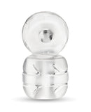 b-Vibe Stretch-Tech Double Barrel Secure Fit Cock Ring with dual-ring design for enhanced support and comfort.