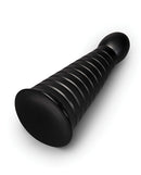 b-Vibe Cone 10 Inch Tapered Ribbed XXL Suction Cup Dildo with tapered tip and ribbed profile