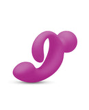 Bodywand Triple Play Threeplay Pro Wand Massager in vibrant pink color with flexible design for multi-point stimulation.
