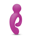 Bodywand Triple Play Threeplay Pro Wand Massager in vibrant pink color for versatile pleasure.