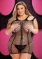 LAPDANCE SHREDDED MINI DRESS BLACK Q/S-0