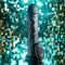 Evolved Black Thunder Internal Massager with Beads and Remote Control against a glittery background.
