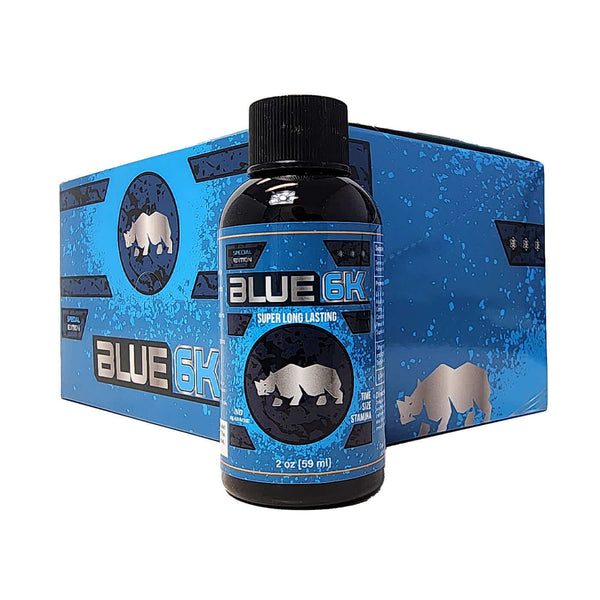 Rhino Blue 6K Liquid Shots – 12 x 2 oz Bottles | Men’s Vitality & Energy Support