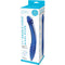 11" double-sided glass dildo in blue, featuring smooth and textured ends, designed for G-Spot and P-Spot stimulation, packaged in Gläs box