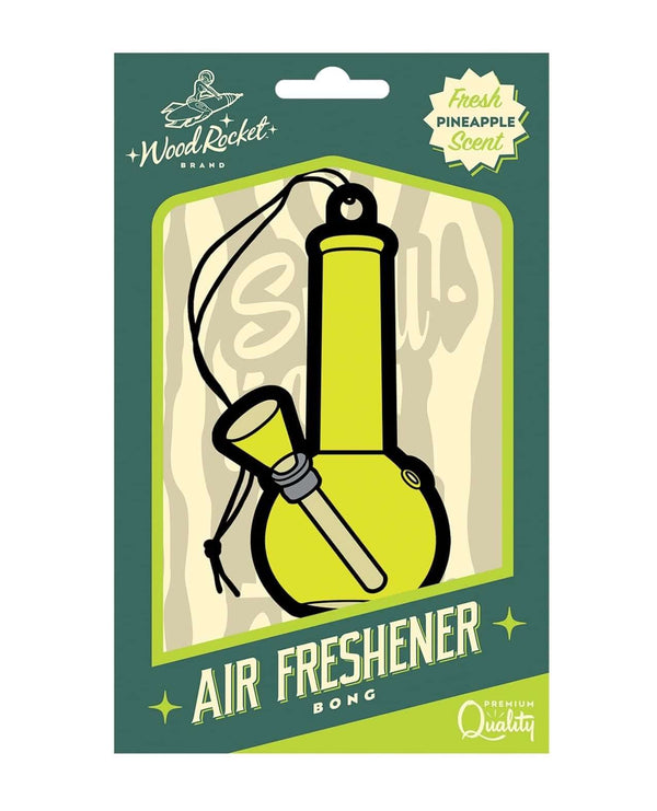 Air Freshener Bong with Fresh Pineapple Scent in Green Packaging by Wood Rocket Brand