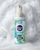 Cloud 9 Clean Off Foam And Toy Cleaner 7 Oz in foaming lather, ideal for keeping intimate accessories hygienic.