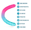 B Yours Candy Papi Double Dildo 17.75 inches with double-ended design and ultra-soft feel for couples play.