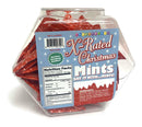 Xmas Amusemints 100 Piece Peppermint Candy Display with cheeky messages in a festive carton.