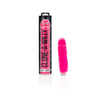 Clone-A-Willy Hot Pink Glow In The Dark Vibrating Silicone Dildo Kit in packaging