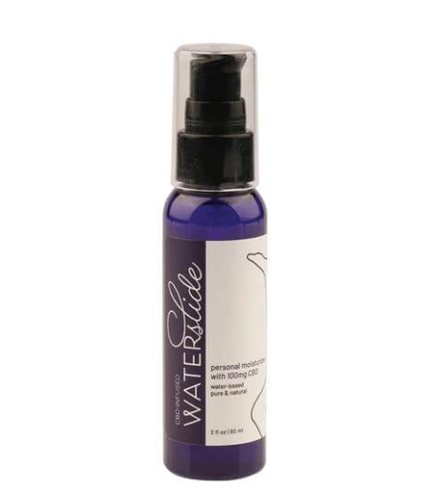 Hemp Seed By Night Better Together Holiday Caddy 2 oz - CBD Waterslide personal moisturizer in a blue bottle.