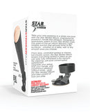 Star Stroker Hard Case Mount Black packaging showcasing hands-free mounting features and suction cup base.