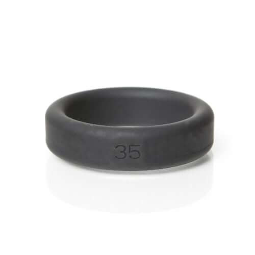 Boneyard Silicone Ring Cock Rings 5 Piece Kit Black - 35mm size silicone cock ring in black.