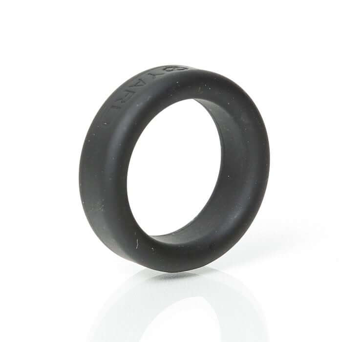 Boneyard Silicone Ring Cock Ring 1.2 inches Black, premium medical-grade silicone, sleek design, 3X stretch for comfort.