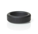 Boneyard Silicone Ring Cock Ring 1.2 inches Black displayed on a reflective surface.