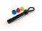 Boneyard Single Slide Cock Leash 2X Stretch Silicone Cock Tie with colorful beads