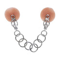Edge Tuggable Clover Clamps Silver with adjustable silver clamps and chain for customizable sensory play.