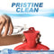 Person preparing Clean Stream Water Bottle Douche Kit with water for effective and convenient cleansing.