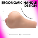 Juicy Wet Look Masturbator Doggy Style Maddie Light featuring ergonomic handle design with realistic details.