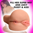 Juicy Wet Look Masturbator Sidesaddle Mia Medium showcasing detailed vulva and tight rear entry.