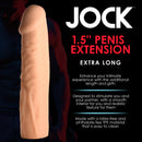 Jock Extra Long 1.5 Inch Penis Extension Light showcasing realistic texture and lifelike veining for intimate experiences.