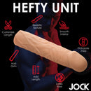 Jock Extra Long 1.5 Inch Penis Extension Light with realistic texture and customizable length features.