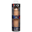 Jock Extra Long 1.5 Inch Penis Extension Light packaging showcasing its realistic look and feel for added length and girth.