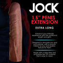 Jock Extra Long 1.5 Inch Penis Extension Dark showing realistic texture and design for enhanced intimate experiences.