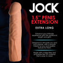 Jock Extra Long 1.5 Inch Penis Extension Medium for added length and girth, enhancing intimate experiences.