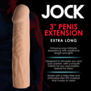 Jock Extra Long 3 Inch Penis Extension Light designed for enhanced length and girth, featuring realistic texture and smooth design.