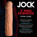 Jock Extra Long 3 Inch Penis Extension Medium showcased with realistic textures and added length for enhanced intimacy.
