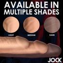 Jock Extra Long 3 Inch Penis Extension Medium available in multiple shades: light, medium, and dark.