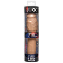 Jock Extra Thick 2 Inch Penis Extension Light in packaging, offering 2 inches of added length and 1 inch of girth.