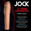 Jock Extra Thick 2 Inch Penis Extension Light showing textured TPE sleeve for added length and girth.