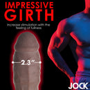 Jock Extra Thick 2 Inch Penis Extension Dark with impressive girth to enhance intimacy and satisfaction.