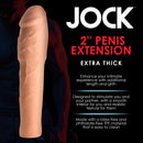 Jock Extra Thick 2 Inch Penis Extension Medium showcasing texture and design for enhanced intimacy.