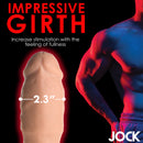 Jock Extra Thick 2 Inch Penis Extension Medium showing impressive girth for enhanced stimulation and satisfaction.