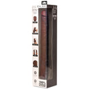 Jock 17.75 Inch Dual Density Double Dildo Dark packaging showcasing features and premium silicone material.
