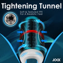JOCK Tightening and Vibrating Masturbator with soft textured TPE for a realistic feel in the tightening tunnel.