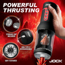 Jock Auto Spin Spinning and Thrusting Masturbator with powerful thrusting and soft textured sleeve.