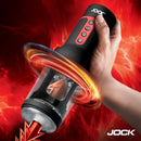 Jock Auto Spin Spinning and Thrusting Masturbator featuring automatic motion and textured sleeve.