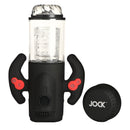 Jock Spinning Thrusting and Sucking Masturbator Black with control buttons and soft interior for enhanced pleasure.