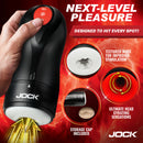 Jock Gyroblast Gyrating Sucking and Vibrating Masturbator showcasing textured nubs and controls for enhanced pleasure.