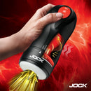 Jock Gyroblast Gyrating Sucking and Vibrating Masturbator with dynamic features in hand.