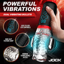 Jock Power Suck Sucking and Vibrating Masturbator showcasing powerful vibrations and easy-to-use controls.