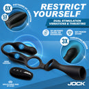 Hype Max Thrusting Vibrating Anal Plug with Cock Ring featuring dual stimulation, 8 patterns of vibration, and 3 thrust speeds.