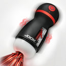 Jock Ultra Suck Sucking and Vibrating Masturbator Black featuring automatic suction and vibration functions.